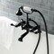 Kingston Brass AE203T0 7-Inch Tub Faucet with Hand Shower, Matte Black AE203T0 - alternate 6